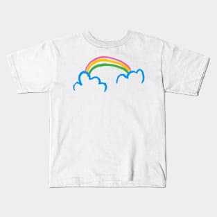 rainbow hands draw doodle art illustration Kids T-Shirt